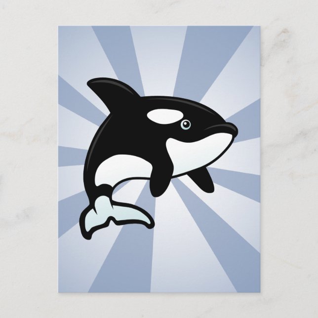 Carte Postale Cute Orca / Baleine tueuse (Devant)