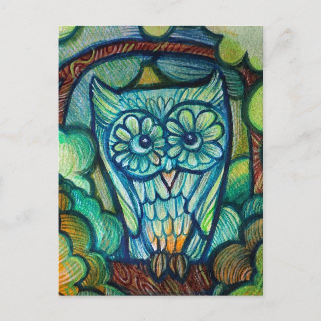 Carte Postale Cute Owl                                           (Devant)