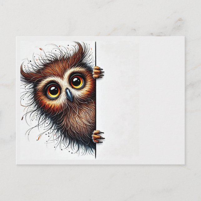 Carte Postale Cute Owl (Devant)