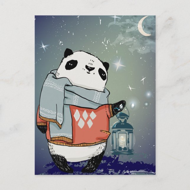 Carte Postale Cute Panda (Devant)