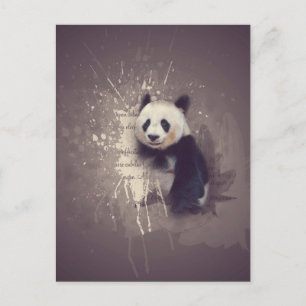 Carte Postale Cute Panda Abstrait