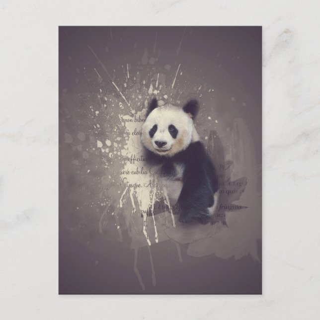Carte Postale Cute Panda Abstrait (Devant)