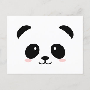 Carte Postale Cute panda noir et blanc 