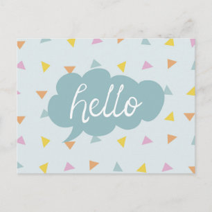 Carte Postale Cute Pastel Hello