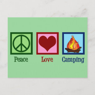 Carte Postale Cute Peace Love Camping