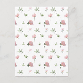 Carte Postale Cute Pink Flowers Spring Floral Card.
