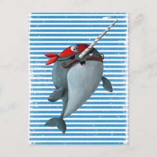 Carte Postale Cute Pirate Narwhal