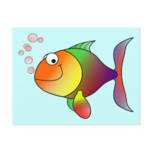Cute Poisson Drôle - Coloré