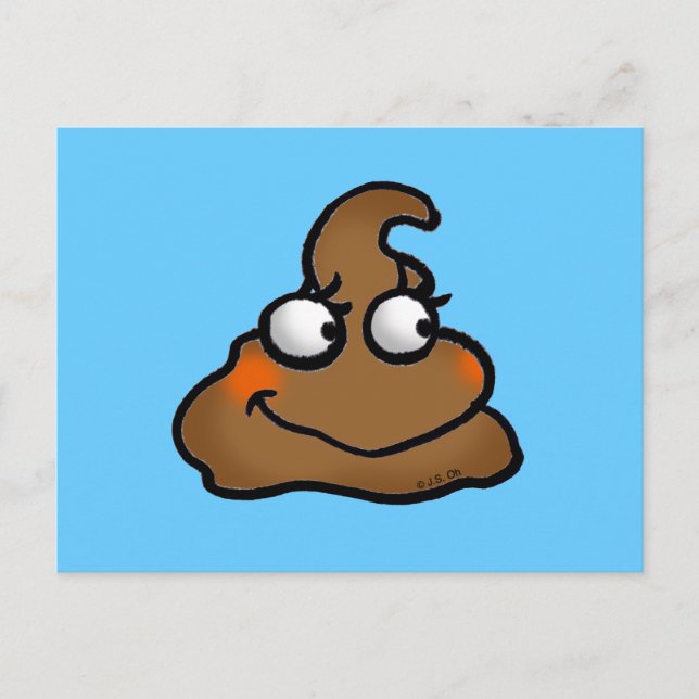 Carte Postale Cute poop (Devant)