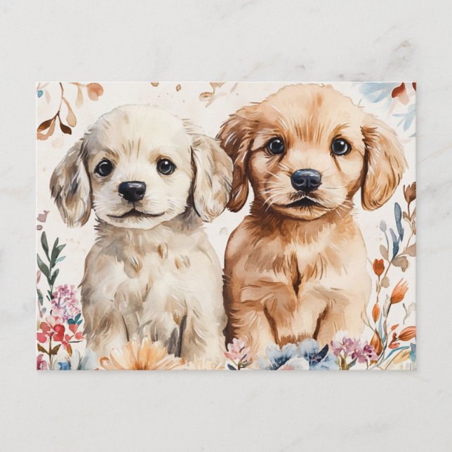 Carte Postale Cute Puppies (Devant)