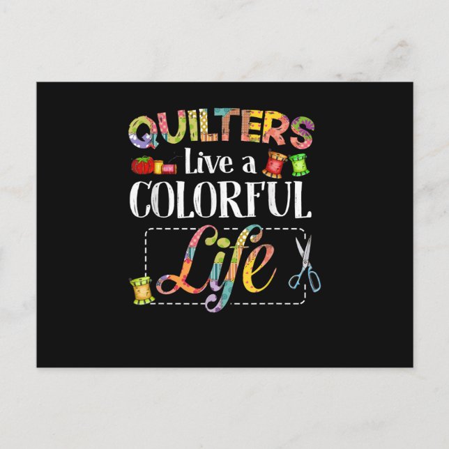 Carte Postale Cute Quilters Ventilateurs Vie Colorée (Devant)