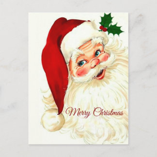 Carte Postale Cute rire vintage père Noël