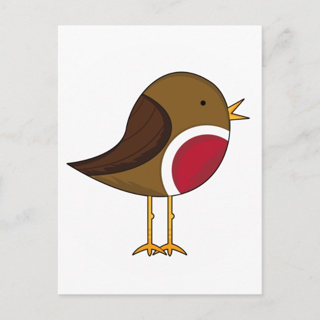 Carte postale Cute Robin (Devant)