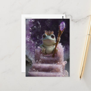 Carte Postale Cute Royal Frog dans un palais de cristal