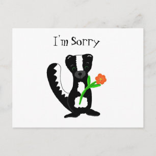Carte Postale Cute Skunk - I'm Sorry