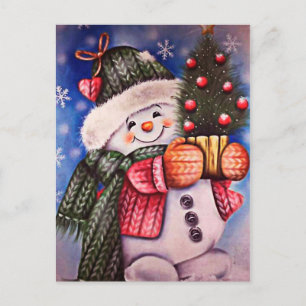 Carte Postale cute  Snowman