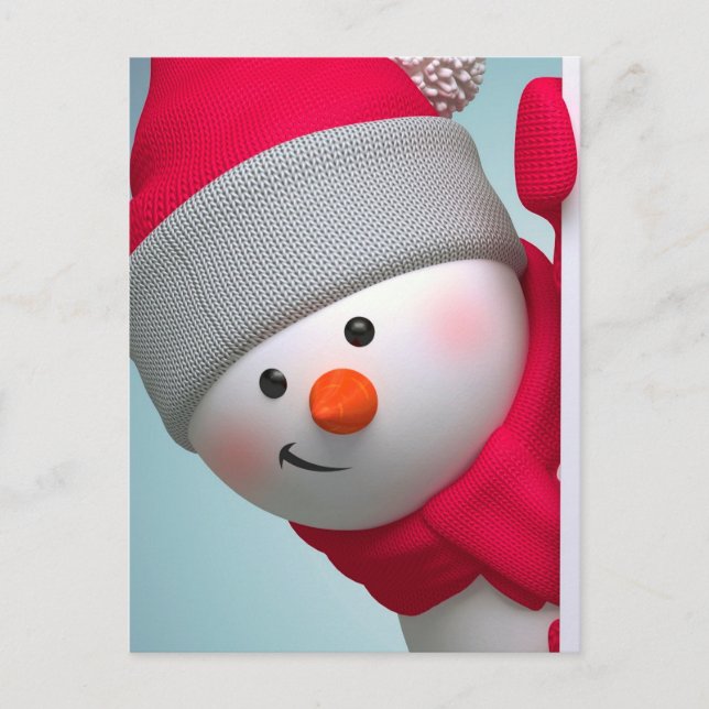 Carte Postale Cute Snowman (Devant)