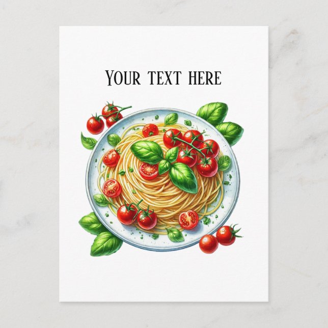 Carte Postale Cute Spaghetti ajouter du texte (Devant)