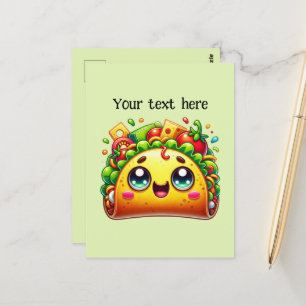 Carte Postale Cute taco amoureux personnaliser