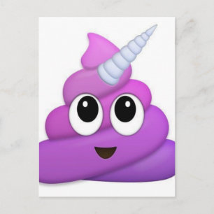 Carte Postale Cute Unicorn Poop emoji