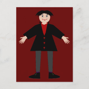 Carte Postale Cute Vampire Halloween