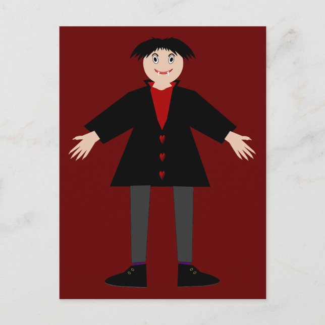 Carte Postale Cute Vampire Halloween (Devant)