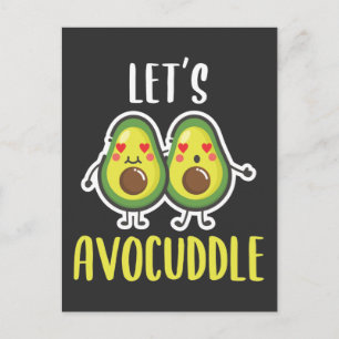 Carte Postale Cute Vegan Avocado Cuddle Relation