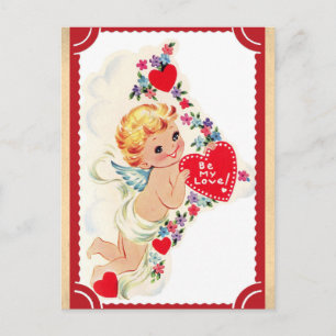 Carte Postale Cute Vintage Cupid Valentines Day