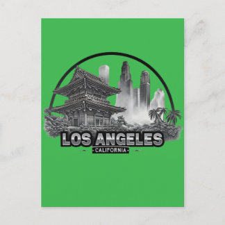 Carte Postale Cute Vintage Los Angeles City Californie USA