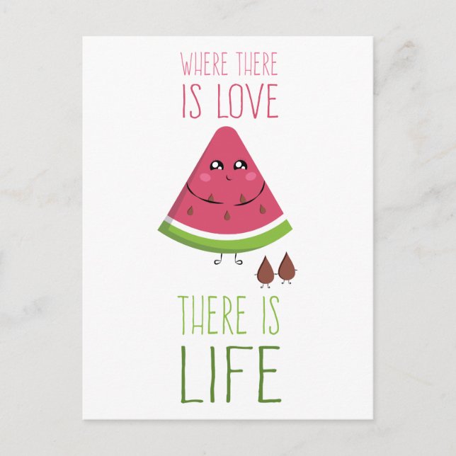 Carte Postale Cute Watermelon