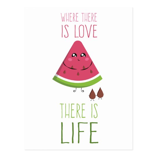 Carte Postale Cute Watermelon