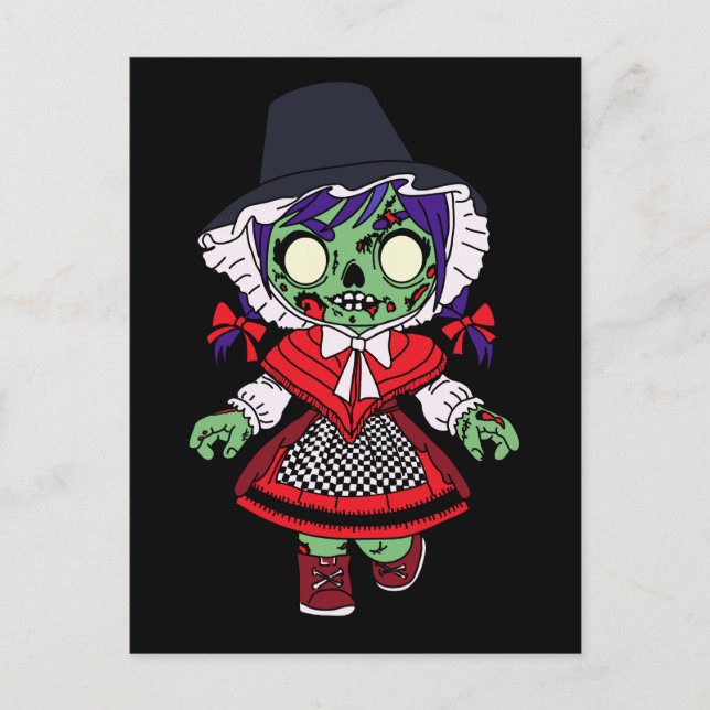 Carte Postale Cute Welsh Zombie (Devant)