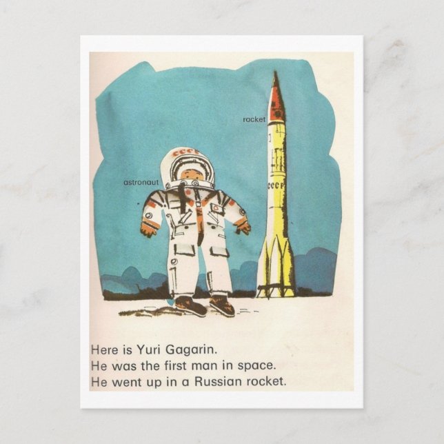 Carte postale Cute Yuri Gagarin (Devant)