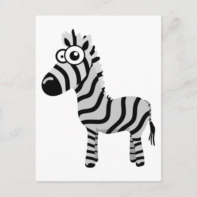Carte Postale Cute zebra (Devant)
