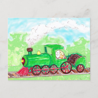 Carte Postale Cutie le Cochon de Guinée conduisant une peinture 