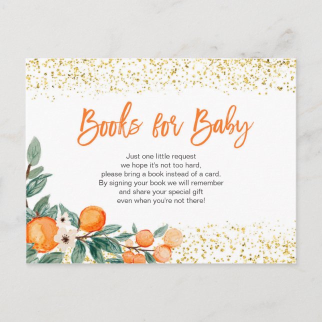 Carte Postale Cutie Orange Citrus Baby Books insert card (Devant)