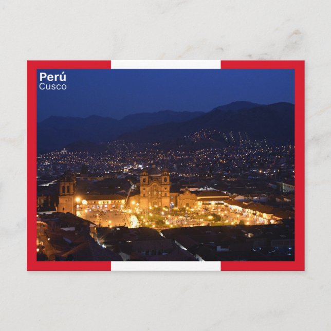 Carte Postale Cuzco la nuit - Pérou (Devant)