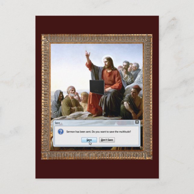Carte Postale Cyber Sermon drôle (Devant)