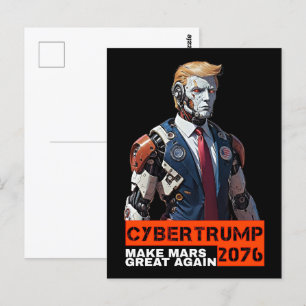 Carte Postale CyberTrump 2076 Rendre la grandeur de Mars