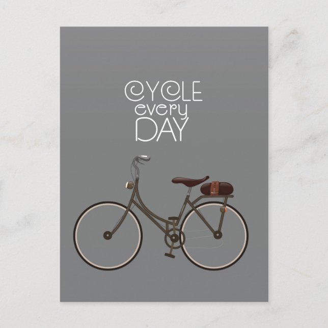 Carte Postale Cycle tous les jours. (Devant)