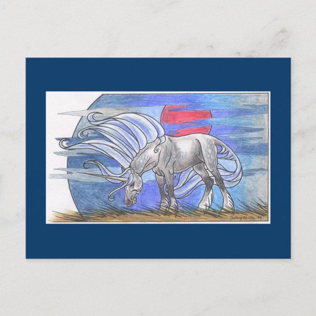 Carte Postale Cycle Unicorn - Hiver ©1999 (Devant)