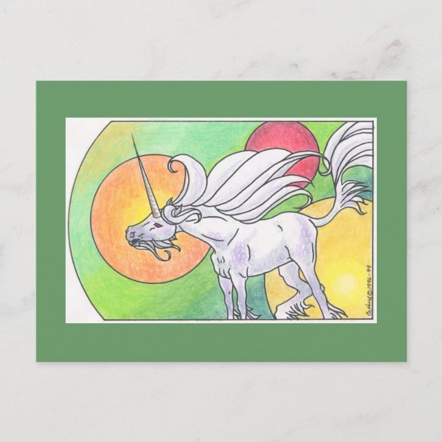 Carte Postale Cycle Unicorn - Printemps ©1999 (Devant)