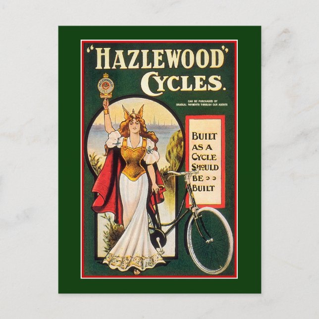 Carte postale :  Cycles de Hazlewood - bicyclette (Devant)