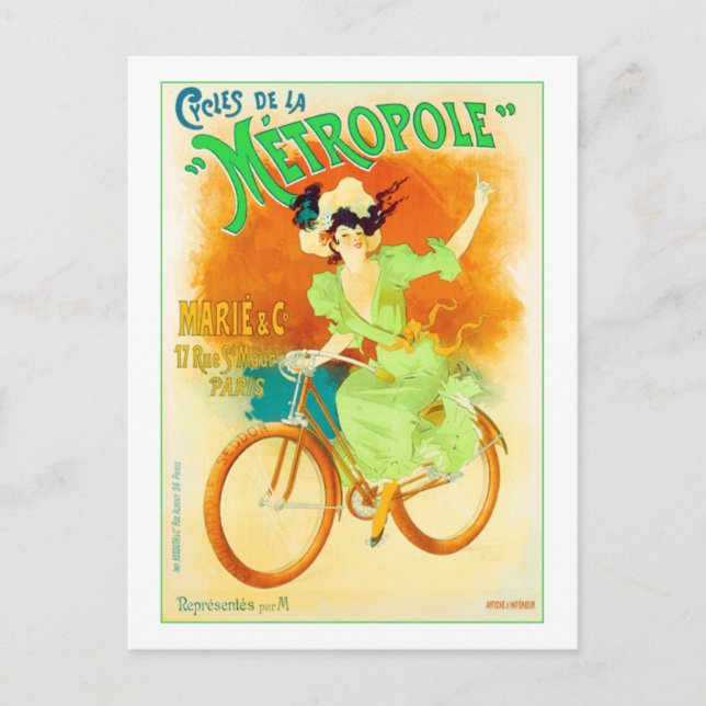 Carte Postale Cycles de la Metropole (Devant)