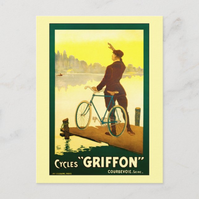 Carte Postale Cycles Griffon par Walter Thor (Devant)