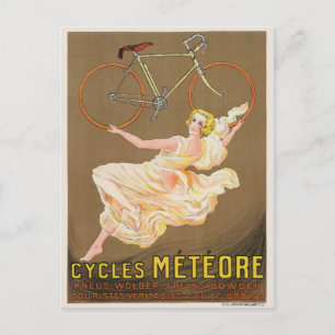 Carte Postale Cycles Météore Poster vintage 1926