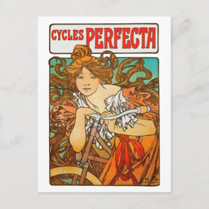 Carte Postale Cycles Perfecta, Alphonse Mucha Art Nouveau