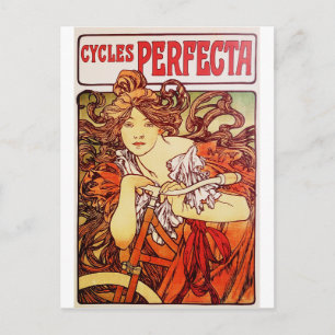 Carte Postale Cycles Perfecta d'Alphonse Mucha