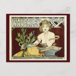 Carte Postale Cycles Waverley vintage