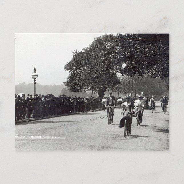 Carte Postale Cyclisme à Hyde Park, vers 1910 (Devant)